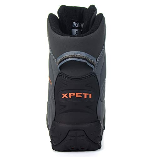 XPETI Men’s Thermator Mid-Rise Waterproof Lightweight Hiking Boot Insulated Non-Slip Grey 7