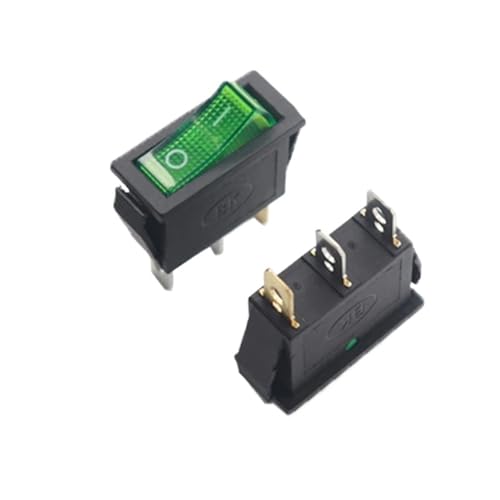 Interrupteur à bascule KCD3 220V 20A bouton SPST haute résistance mécanique avec LED jaune