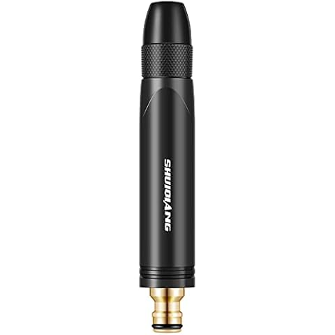Car Wash Water Sprayer High Pressure Water Tool Handheld Garden Hose Sprinkler Durable Metal Water Nozzle Anti-Rust Garden Sprayer Car Tool for Car Garden Washing(Single,Black) Cover