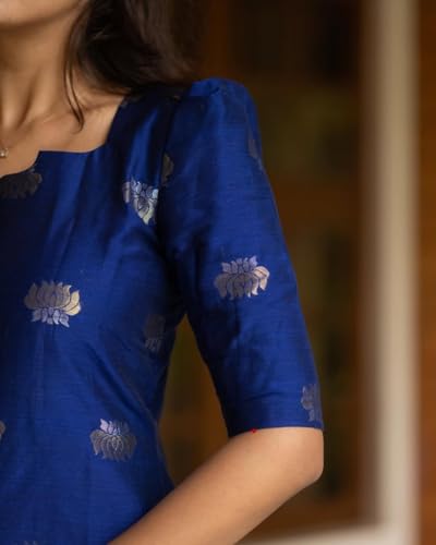 Image of Women's Cotton Silk Kurta Set with Dupatta | Embroidered Straight Kurti with Matching Pants | Traditional Ethnic Wear Suit for Festive, Casual & Office Wear