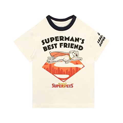 Camiseta DC Comics League of Superpets para Niños Blanco 8-9 años Cover