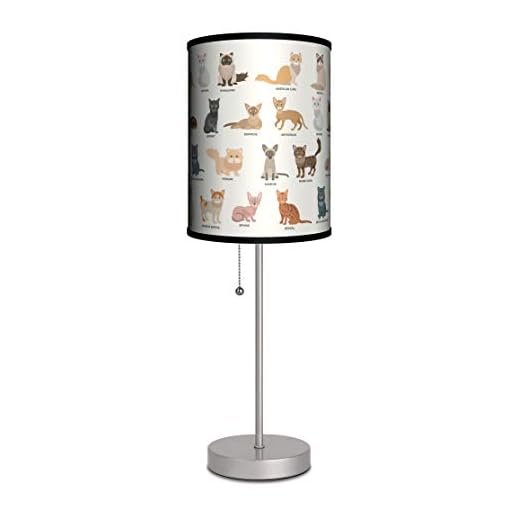 Lamp-In-A-Box Cat Breeds Table Lamp