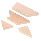FRCOLOR 4 Stück Holz T Puzzle Teiliges Denkspiel Holzspielzeug für Erwachsene Intelligenzspiel...