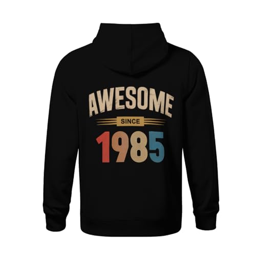 Kids Awesome Since 1985 Birthdy Gifts Boys Girls Lightweight Kangaroo Pocket Fleece Hoodies3