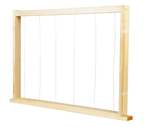 Cadre de Ruche Dadant Corps en Bois avec Fils – Cadre monté sans Cire gaufrée – Apiculture – Bois d’épicéa Massif