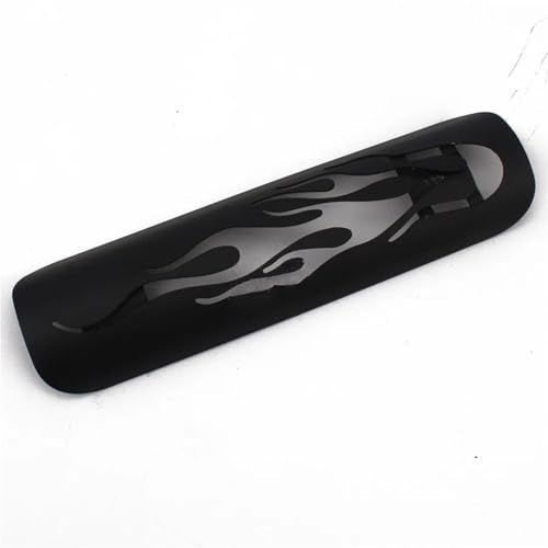 Protector de tubo escape motocicleta con diseño llama de 22,8 cm y abrazaderas para Honda