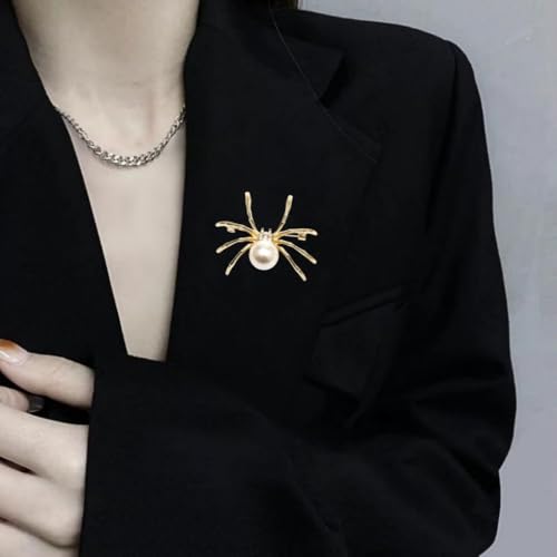 Image of women's animal brooch, rhinestone pearl cubic zirconia high-end temperament animal insect brooch clothing paired with jackets, pins, brooches suitable for women and girls
