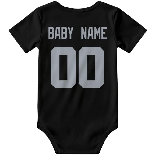 Image of KREDE Baby Clothes Custom Name Bodysuit for Baby Boy Gifts | Short Sleeves Bodysuit with Custom Number Name