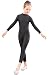 Speerise Girls Kids Spandex Long Sleeve Full Body Unitard Costume for Child, Black, 6X-7