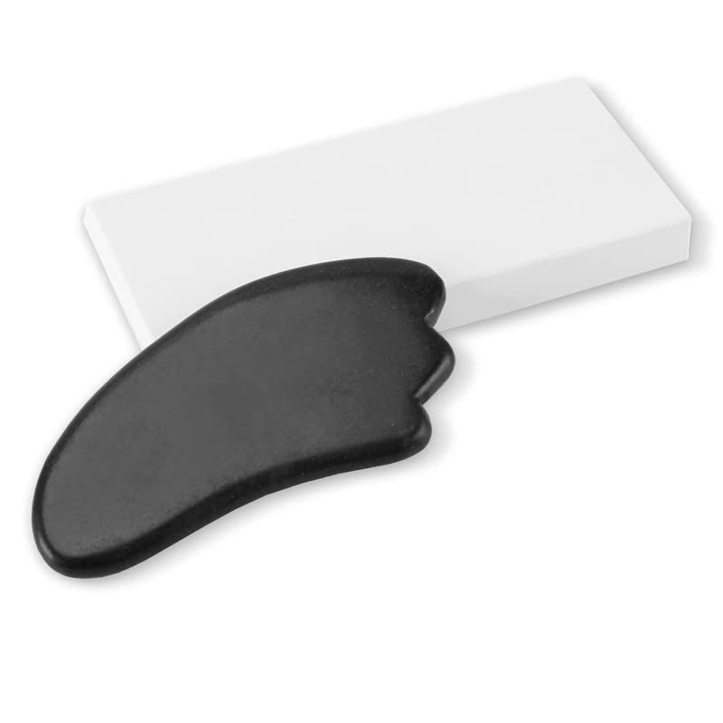 Gua Sha Massage Tool, Gua Sha Stone Body Facial Tools Health Care Beauty Gua sha Scraper Board, for Face Back and Neck Release Treatment for Skin Care Routine（Black）