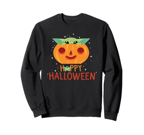 Sweat Star Wars Mandalorian Grogu Halloween pull imprimé noir adulte