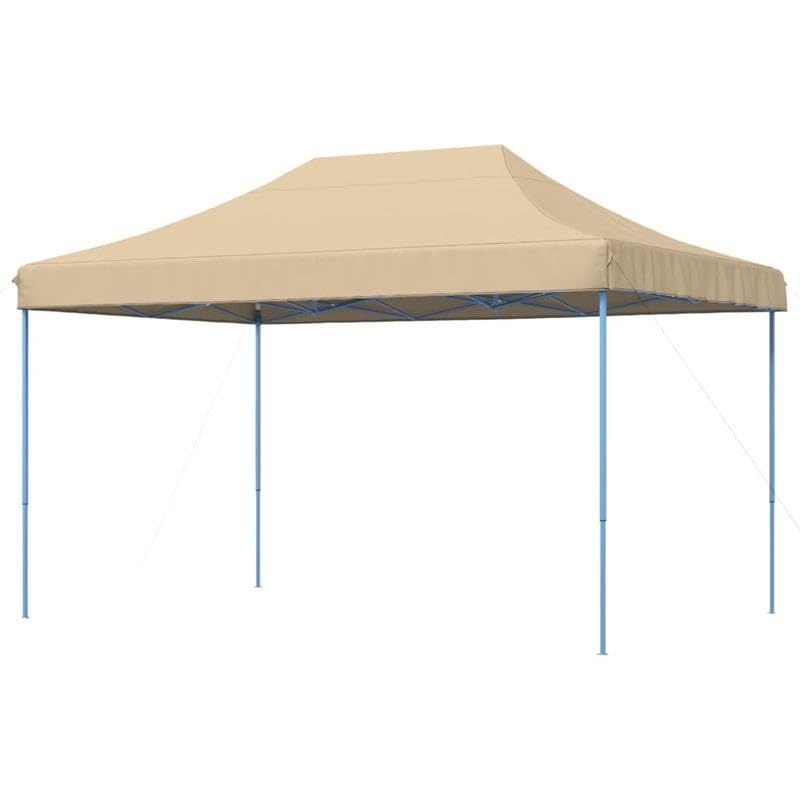 Carpa plegable para fiestas, color beige, 440 x 292 x 315 cm, gran carpa plegable para jardín, terraza y camping, resistente y resistente a la intemperie