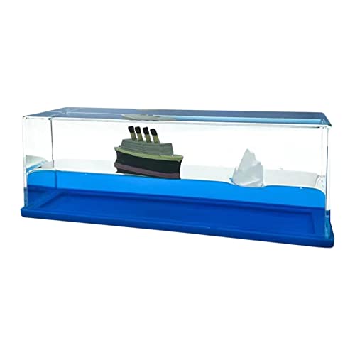 HINAA Decoración de Modelo de Barco - Barco de Crucero Fluido Que Nunca se Hunde Modelo de Juguete de Escritorio,Cruise Ship Iceberg Decoración para el hogar Coche Oficina Escritorio Accesorios Cover