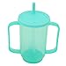 Depisuta 350ML Adult Sippy Cup, 2 Handles Straw Cups Plastic Spill Proof Drinking Cups, Independence Sip Cups for Adults with Limited Mobility, Handicap Cups for Elderly Care, Depisutaxhi87qvz0u