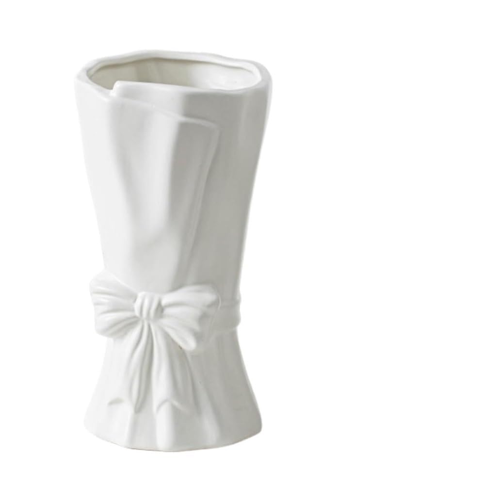 Vase en céramique pour fleurs et décoration de bureau ou maison de style épuré