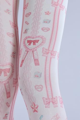 Image of Sahabowi Women's Sheer Tights, Digital Print Designs Stockings