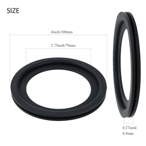 Image of YSIL RV Toilet Seal Flush Ball Seal Gasket Kit for Dometic 300 /310 /320 2PCS | Replacement 385311658, High-Grade Rubber, Toilet Seal Parts Solve The Leakage Problem for Camper /Travel Trailers