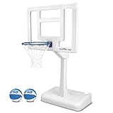 GoSports Splash Hoop Elite Pool Hoop Basketball Game with Water Weighted Base, Adjustable Height, Regulation Steel Rim and 2 Pool Basketballs