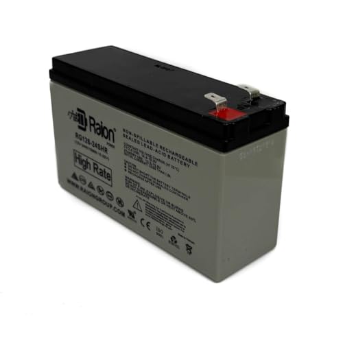 Raion Power 12V 6Ah Replacement High Rate RBC106, RBC114, RBC154 Battery for APC UPS BE600M1,...