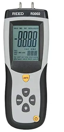 REED Instruments R3002 Digital Manometer, Gauge/Differential, 5psi