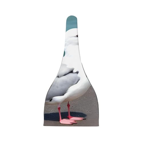 Newborn Baby Hat, Cute Seagull Print Soft Top Knot Beanie Cap, Cute Baby Headwear for 0-6 Months Black2