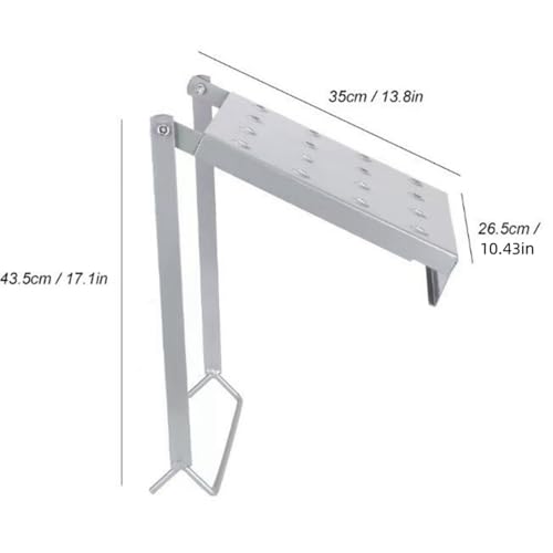 Plataforma de trabajo de escalera plegable resistente taburete de hierro estable para uso en interiores y exteriores para mejoras del hogar y tareas multiusos