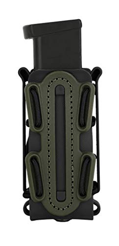 Krydex 9Mm Pistol Mag Pouch Softshell Magazine Pouch Tactical Magazine Holder Tall (With Belt Clip -Black+Olive Green) #TOP14