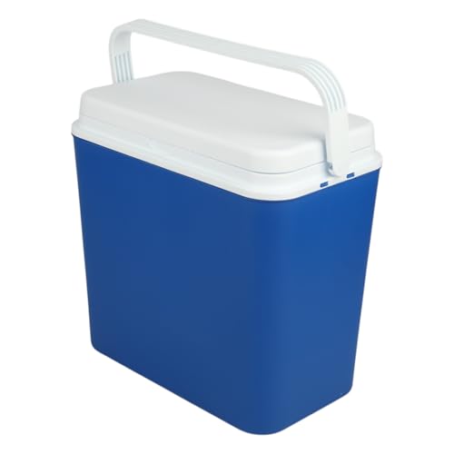 Jolie Max 24L Cool Box – Insulated Ice Cooler for Hot or Cold Food & Drinks – Portable Camping Fridge with Handle & Lid – Lightweight Food-Grade Plastic (BLUE)