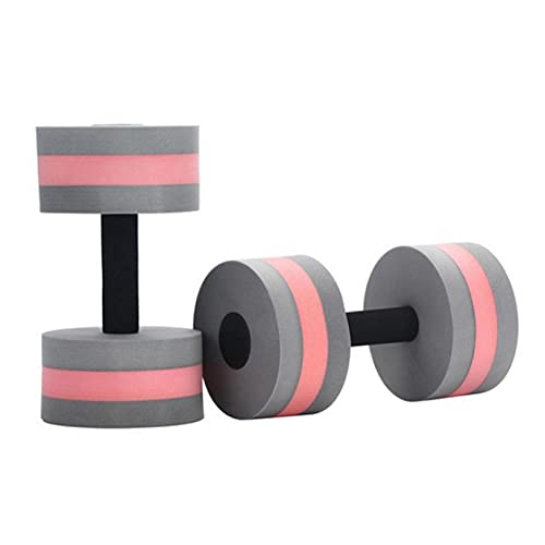 Water Dumbbells Aquatic Exercise Dumbells Water Aerobics Workouts Foam Barbells Hand Bars Pool Resistance Weight Loss Water Sports Fitness Tool for Men Women Kids 2PCS (Gray)