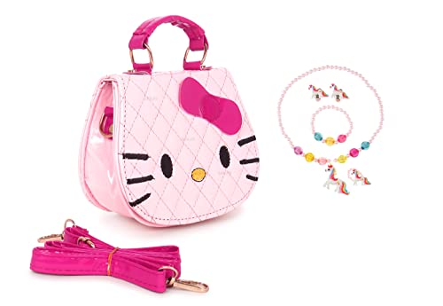 Sanjis Enterprises Combo Of Cartoon hardshell Cross body for Girls Kids Handbags Shoulder Messenger Phone Purse Sling Bag & 1 cartoon necklace set (Pink) (B09N2RNR79) Amazon Price History, Amazon Price Tracker