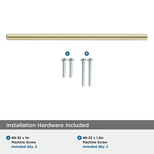 Image of Amerock | Cabinet Pull | Champagne Bronze | 7-9 /16 inch (192 mm) Center to Center | Bar Pulls | 1 Pack | Drawer Pull | Drawer Handle | Cabinet Hardware | 7-9 /16 inch (192mm) Center-to-Center Mounting Distance and 9-15 /16 inch Overall Length, Durable Carbon Steel Cabinet Hardware