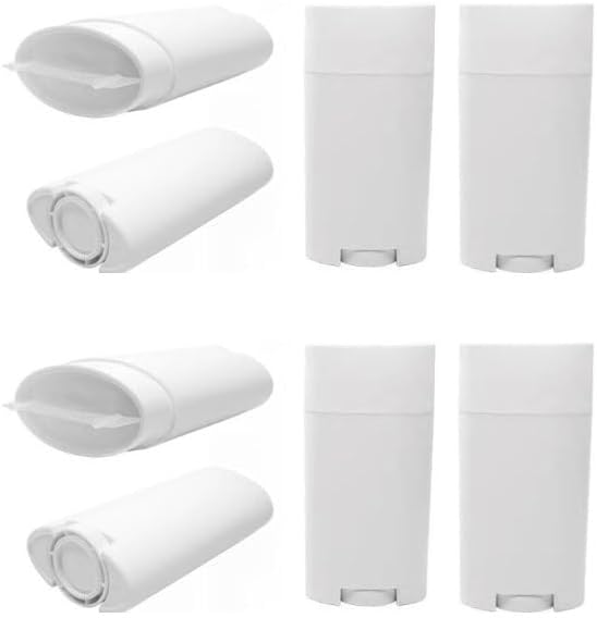 8-Pack Refillable Empty Deodorant Containers (75g/2.5oz), Twist-Up ...