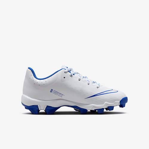Nike Hyperdiamond 4 Keystone Big Kids' Softball Cleats (FZ0919-101, White/Pure Platinum/Hyper Royal)3