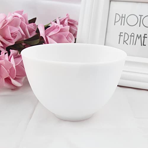 FERCAISH 4Pcs DIY Face Mask Mixing Bowl, Microwavable Silicone Facial Mud Bowl Cosmetic Beauty Tool for Home Salon (White) - Image 4