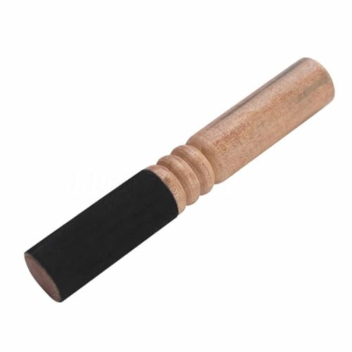 Leather-Wrapped Singing Bowl Striker, 7 x 1 Inches, Singing Bowl Mallet, Gong Mallet (Black)