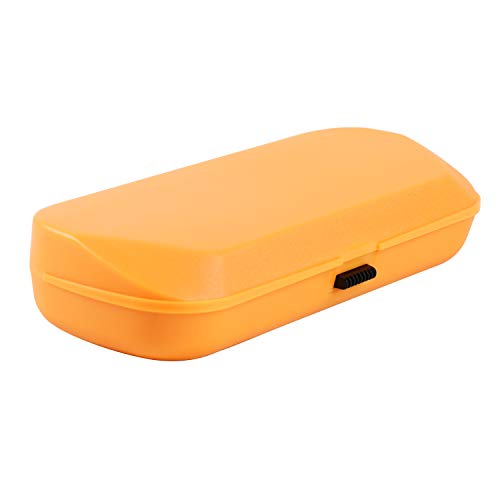 Image of VIVID Vision Unisex Adult Lightweight Eyewear Specs Case Cover | Free With Cleaning Cloth | Protect Eye Glasses | Plastic | Spectacles | Cases | IC - 634 ABS Orange with Cloth