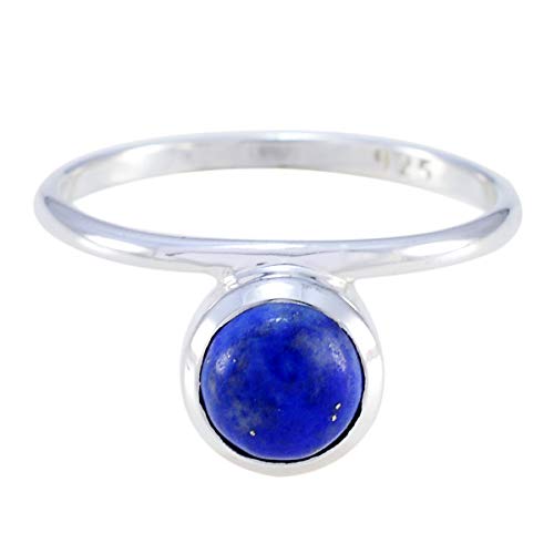 Bague en pierres précieuses de forme ronde au design intemporel en argent 925