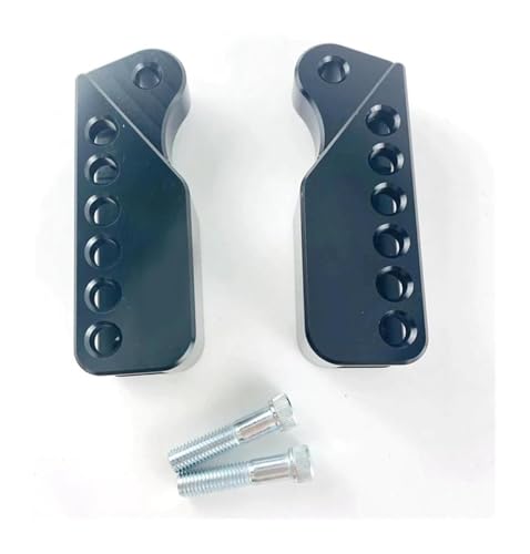 オートバイ 用 スクーターオートバイリアショックアブソーバー後方アダプタ強化修理されたユニバーサル ショックアブソーバー(Black 6 Holes 1pair)