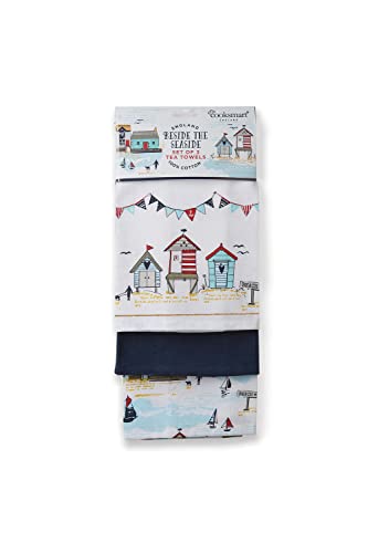 Cooksmart Beside The Seaside Pack of 3 Tea Towels