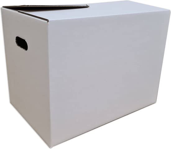 Boîte de déménagement blanc Moebox - Carton de transport robuste 48x32x33cm capacité 80 kg