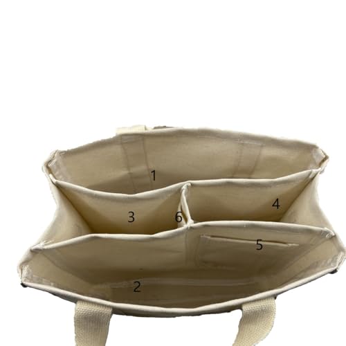 Bolso Tote de Lona Multi-bolsillos para Mujer miniatura 6