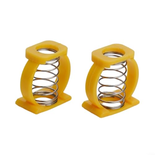 Hinge Clamp Spring C Buckle Plastic Stainless Steel Enhanced Bike Spring Hinge Clamp for Brompton Folding Bike Accessories Easy Install Split Design, 22.2X21.9mm(yellow)