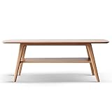 Design de rangement intégré : cette table polyvalente dispose d'une structure double couche, alliant fonctionnalité et style moderne. La surface supérieure est parfaite pour les boissons, les livres ou les articles de décoration, tandis que le compartiment inférieur offre un rangement pratique pour les télécommandes, les magazines ou les ordinateurs portables. Un complément idéal à votre salon ou bureau, améliorant à la fois la décoration et l'esthétique.