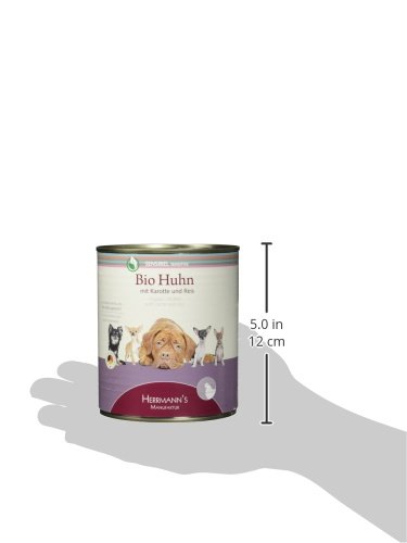 Herrmann Dose Sensibel Bio-Huhn Karotten,Reis und Fenchel, 6er Pack (6 x 800 g)