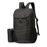 JINGYAN Mochilas para exteriores Lightweight Foldable Backpack Waterproof Large Capacity Ultralight Outdoor Travel Men Women Sports Backpacks(Schwarz)