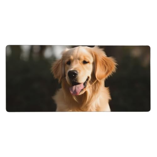 Tapis de souris de jeu Golden Retriever 90cm anti-glisse contre la fatigue du poignet