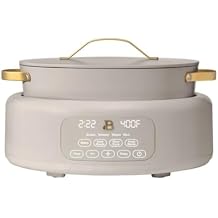 Multi-Cooker 6-Quart 10-in-1 Electric Multi Cooker, Digital Controls, Slow Cook, Steam, Saute & Rice, Oven-Safe Nonstick Pot