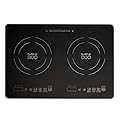 ToughGrade Mini Duo RV Portable Counter/Inset Double Burner Induction Cooktop, 120V, Black, 1800 Watts | RV Cooktop | Camper Cooktop