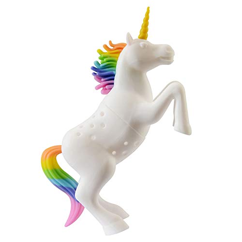 Tovip 1 colador de té con forma de unicornio, suministros de cocina no tóxicos, reutilizable, infusor de té de silicona Cover