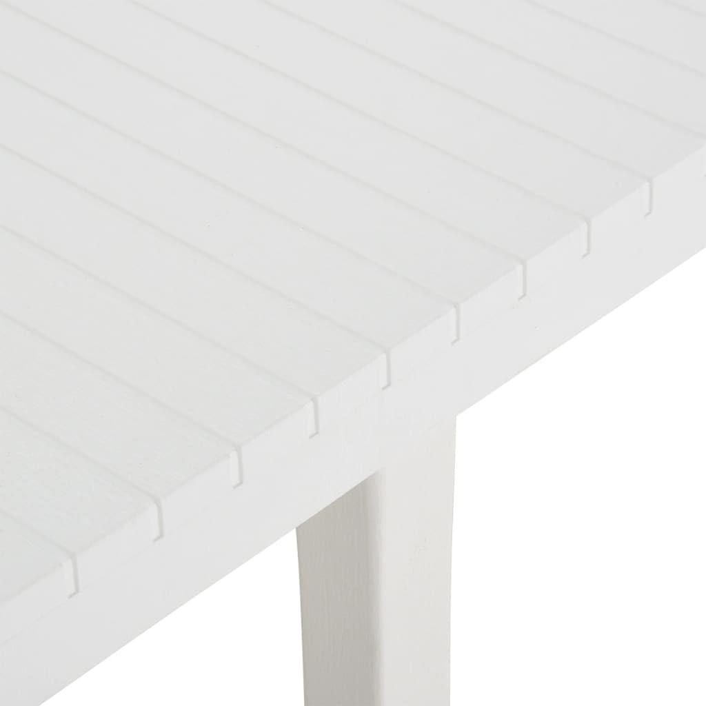 vidaXL Tavolo da giardino 220 x 90 x 72 cm PP Bianco